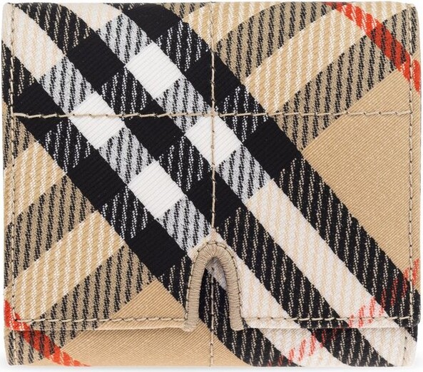 Burberry Vintage Check Printed Snip Folded Wallet