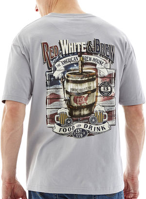 JCPenney NO BAD DAYS No Bad Days Red, White & Brew Graphic Tee