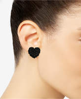 Thumbnail for your product : Betsey Johnson Black Heart Button Stud Earrings
