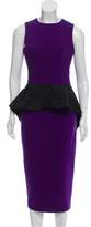 Thumbnail for your product : Michael Kors Virgin Wool Peplum Dress Violet Virgin Wool Peplum Dress