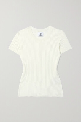 Anine Bing - Skylar Ribbed-knit Sweater - White