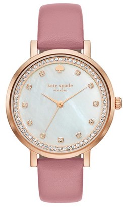 Kate Spade Women's 'Monterey' Leather Strap Watch, 38Mm