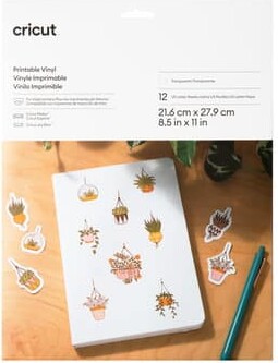 Cricut® Clear US Letter Printable Vinyl