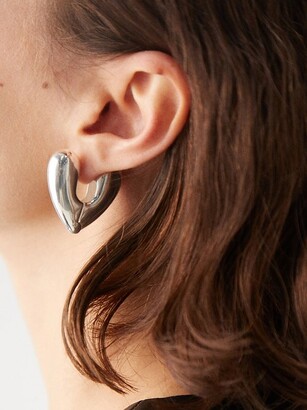 Annika Inez Heart Large Sterling-silver Hoop Earrings - ShopStyle