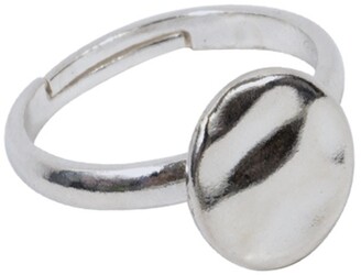Lucy Ashton Jewellery - Hammered Disc Ring Sterling Silver