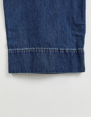 Monki Nani cotton blend wide leg jeans in medium blue - MBLUE - ShopStyle