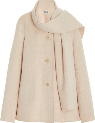TOVE Roma Scarf-Detailed Wool-Blend Coat - ShopStyle