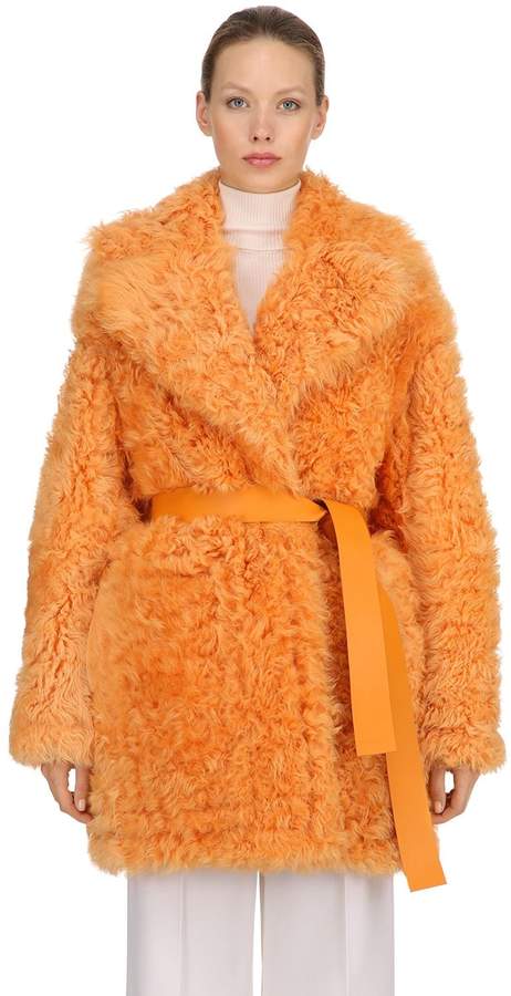 Rochas REVERSIBLE CURLY SHEARLING COAT - ShopStyle