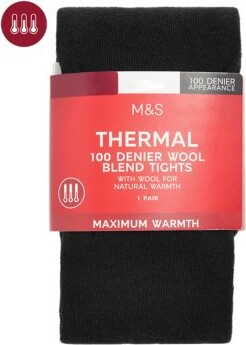M's 100 Denier Thermal Tights - ShopStyle Hosiery