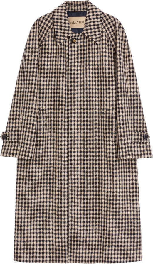 Valentino Garavani Checked Long Coat