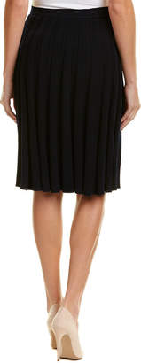 St. John Wool-Blend A-Line Skirt