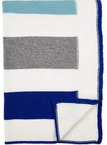Thumbnail for your product : Arabella Rani Striped Cashmere Baby Blanket - Blue
