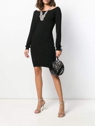 Moschino Off-Shoulders Embellished Dress