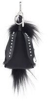 Thumbnail for your product : Fendi Karlito Fur-Trim Backpack Charm for Bag/Briefcase, Black