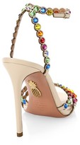 Thumbnail for your product : Aquazzura Tequila Rainbow Crystal-Embellished Leather Sandals