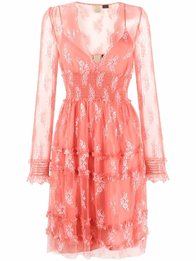 Pink Long Sleeve Lace Dress | Shop the world's largest collection 