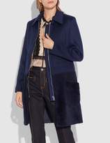 Thumbnail for your product : Coach Shearling Wool Coat