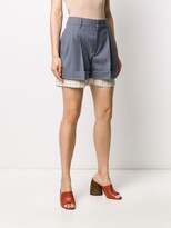 Thumbnail for your product : Chloé Double-Layer Pinstripe Tailored Shorts