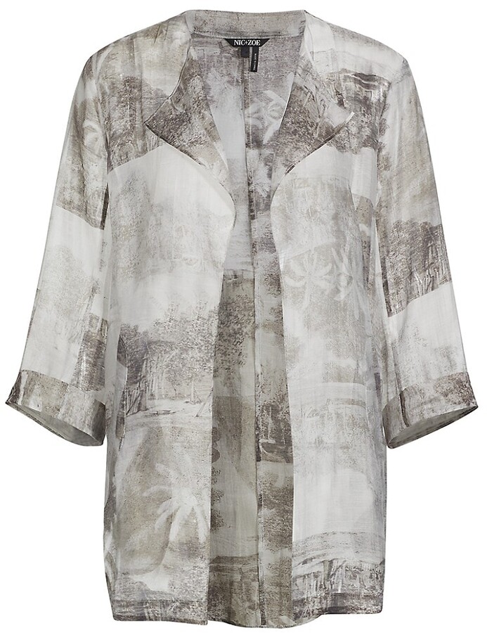 Sheer Patterned Cardigan | Shop The Largest Collection | ShopStyle