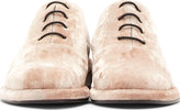 Thumbnail for your product : Amélie Pichard Pink Crushed Velvet Coco Oxfords