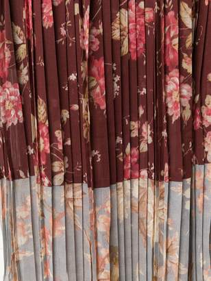 Zimmermann floral print pleated skirt