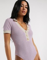 Thumbnail for your product : UNIQUE21 contrast bodysuit in pink
