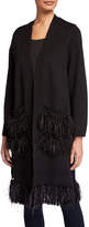 Thumbnail for your product : Kobi Halperin Irense Long-Sleeve Sweater with Feather Trim