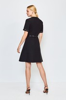 Thumbnail for your product : Karen Millen Belted Eyelet Detail Short Sleeve A-Line Dress