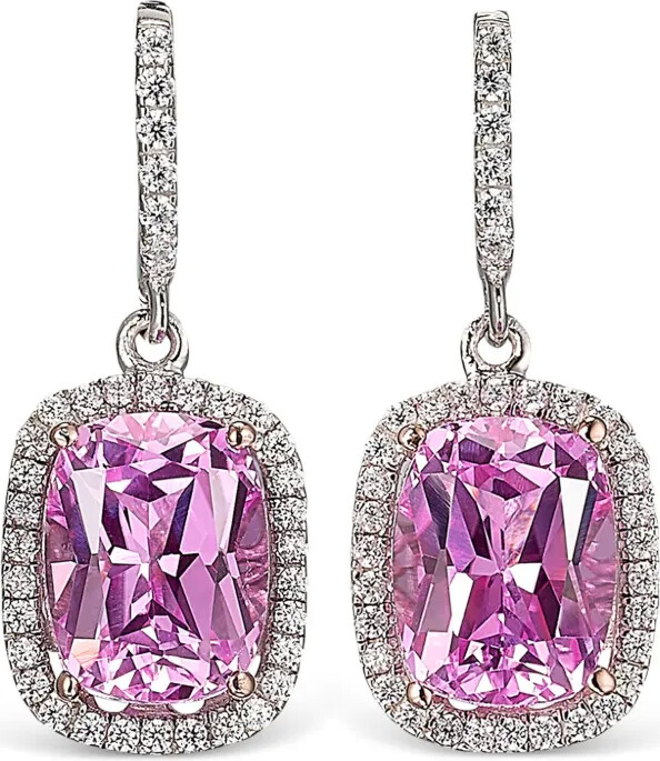 Anabela Chan 18kt white gold Begonia Comet earrings