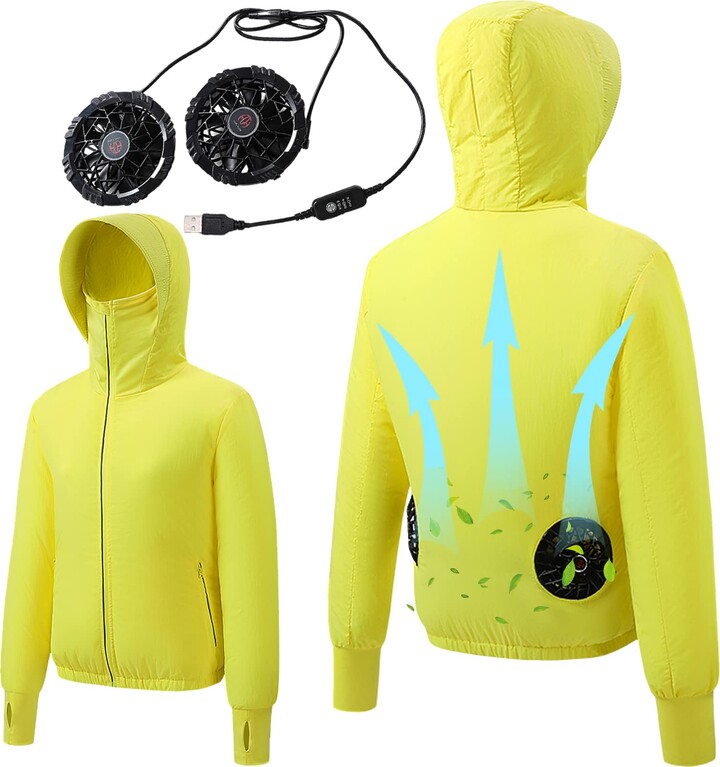 BOTOWI Womens Cooling Jacket with Fan Heatstroke Prevention Air