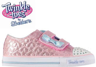 Skechers Twinkle Toes Shuffles Starlight Infants Trainers
