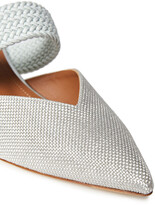 Thumbnail for your product : Malone Souliers Maisie 45 Braided Cord And Metallic Canvas Mules