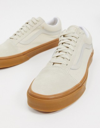 vans white and brown sole 