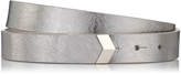Thumbnail for your product : Jimmy Choo BRITT/S Vintage Silver Etched Metallic Spazzolato Leather Hip Belt