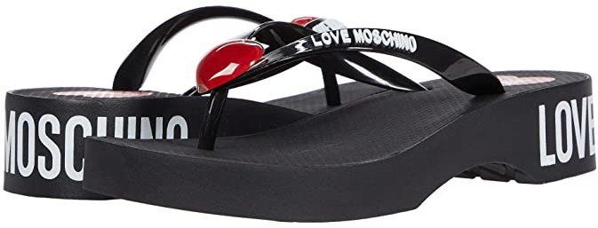 love moschino flip flops