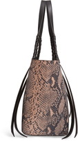 Thumbnail for your product : AllSaints Small Kepi Snake Embossed Leather East/West Tote