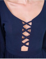 Thumbnail for your product : Missy Empire Corina Navy Lace Up Playsuit