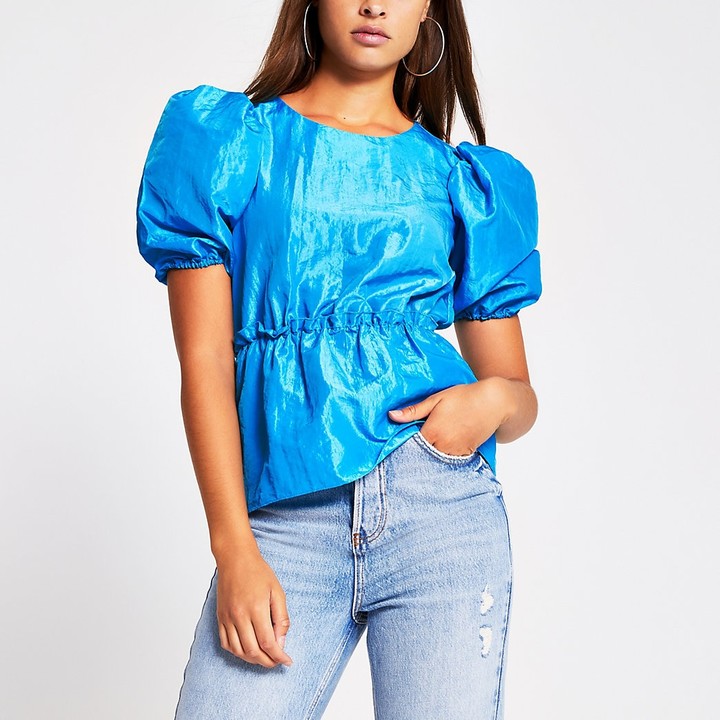 short sleeve peplum tee