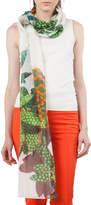 Thumbnail for your product : Akris Punto Tropical-Leave Printed Cashmere Scarf