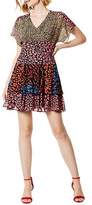 Thumbnail for your product : Karen Millen Mixed Leopard-Print Mini Dress
