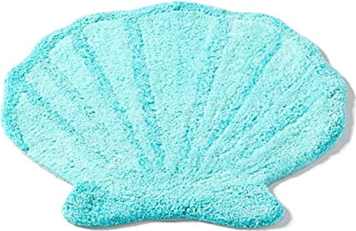 SKL Home Bath Rug, South Seas, Aqua, Cotton/Polyester, 25" x 24"