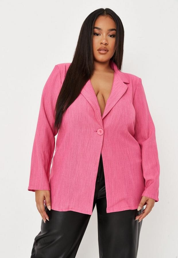 Women's Plus Size Pink Blazer | Shop the world's largest collection of fashion |