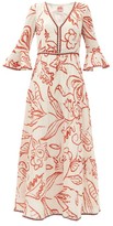 Thumbnail for your product : Le Sirenuse Positano Le Sirenuse, Positano - Bella Paisley-print Cotton-crepe Maxi Dress - Orange Print