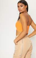 Thumbnail for your product : PrettyLittleThing Orange Crepe Bandeau Crop Top