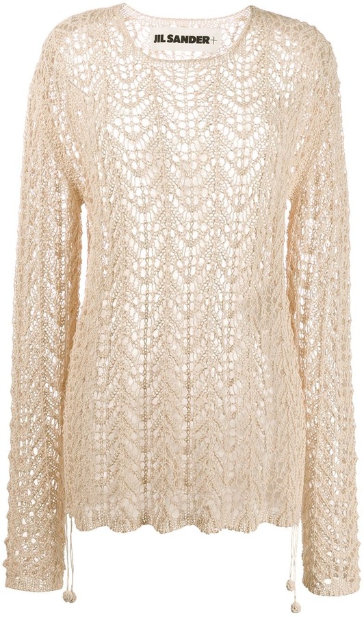 open weave crochet cardigan