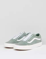 Thumbnail for your product : Vans Old Skool Suede Sneakers In Green Va38g1oi6