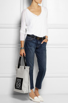 Thumbnail for your product : Loewe Striped leather shopper