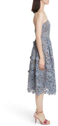 Self-Portrait Azaelea 3D Lace Fit & Flare Dress