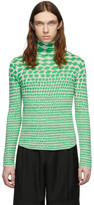 Thumbnail for your product : Judy Turner Green and White Knit Turtleneck