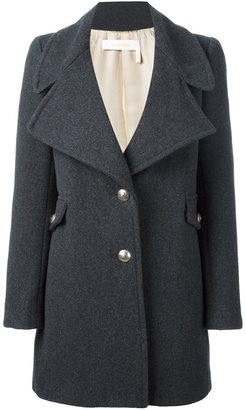 See by Chloe button front short coat - women - Nylon/Polyamide/Acetate/Wool - 40